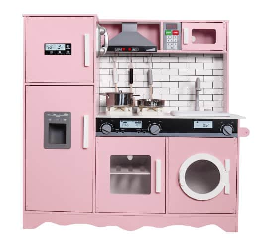 מטבח אלקטרוני אביגיל ורוד מעץ לילדים