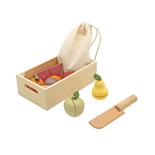 סלסלת פירות מעץ לילדים