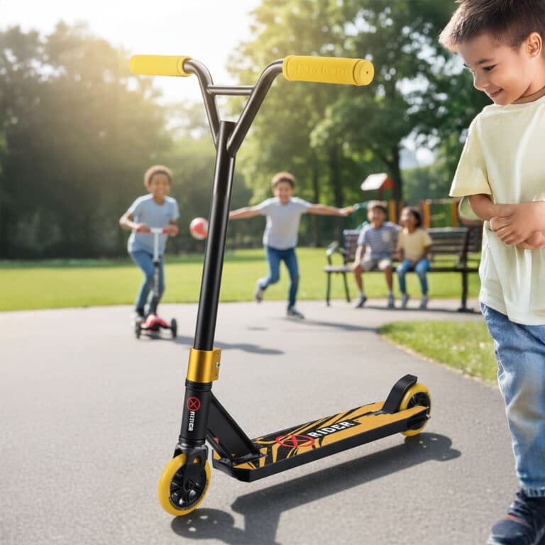 קורקינט לילדים פרו מקצועי בצבע צהוב