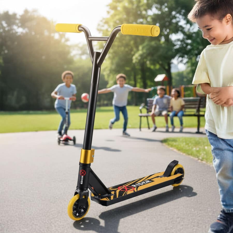 קורקינט לילדים פרו מקצועי בצבע צהוב