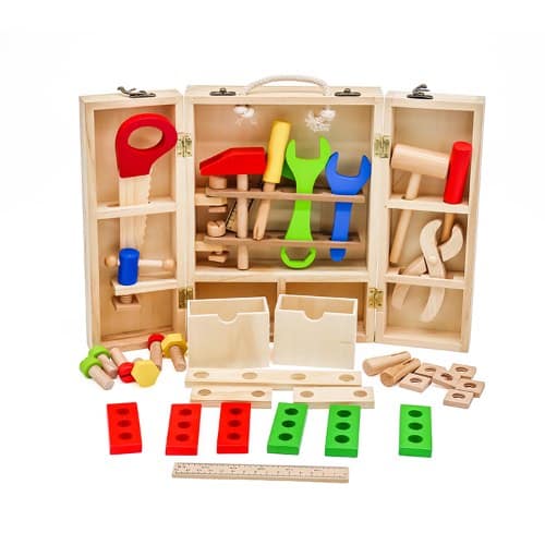 ארגז כלים עם כלי נגרות לילדים