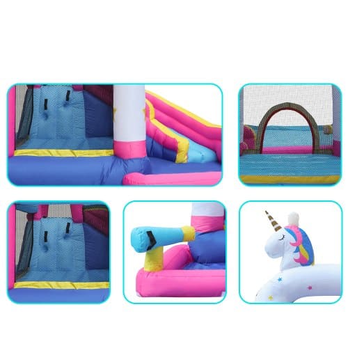 מתקן מתנפח עם מים חד קרן קשת בענן | W63103 | מתקן רטוב