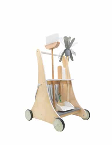 עגלת ניקיון מעץ לילדים