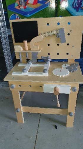 שולחן כלי עבודה מעץ לילדים