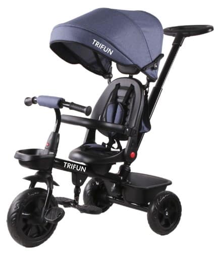 תלת אופן 3 ב-1 עם מושב דו-כיווני בצבע כחול