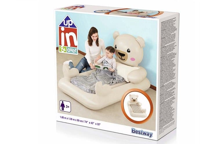 מיטה מתנפחת / מזרן מתנפח לילדים בעיצוב דובי