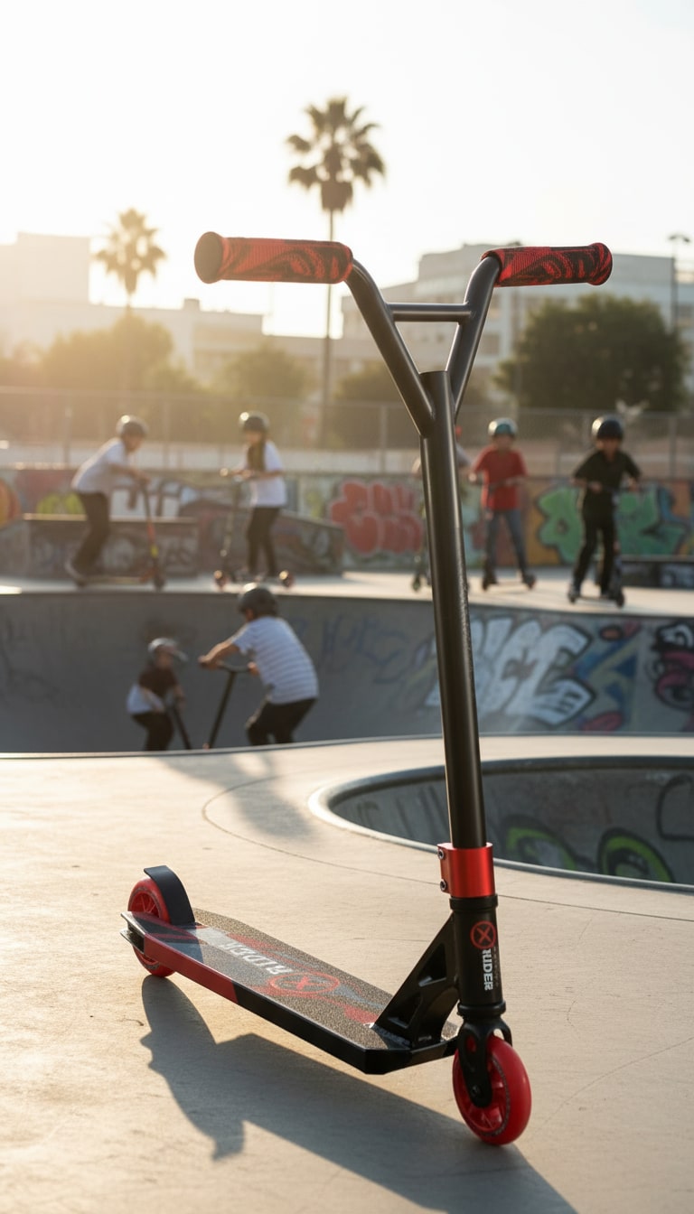 קורקינט פעלולים מקצועי X-Rider בצבע אדום | קורקינט לילדים