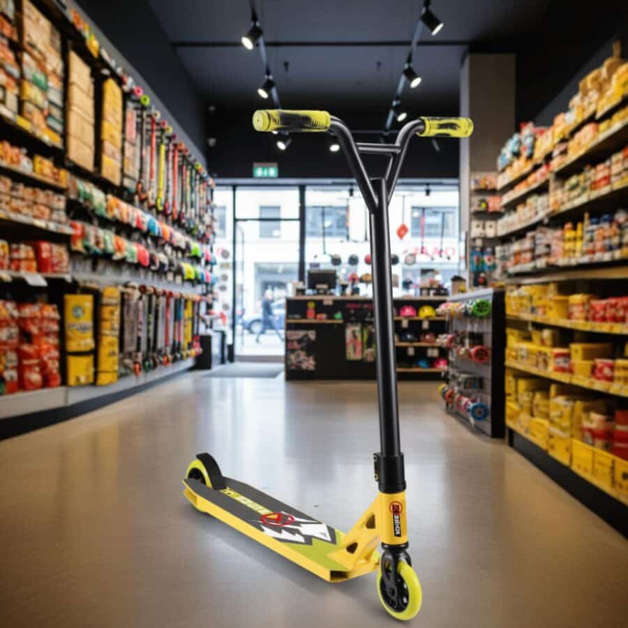 קורקינט פעלולים מקצועי X-Rider בצבע צהוב | קורקינט לילדים