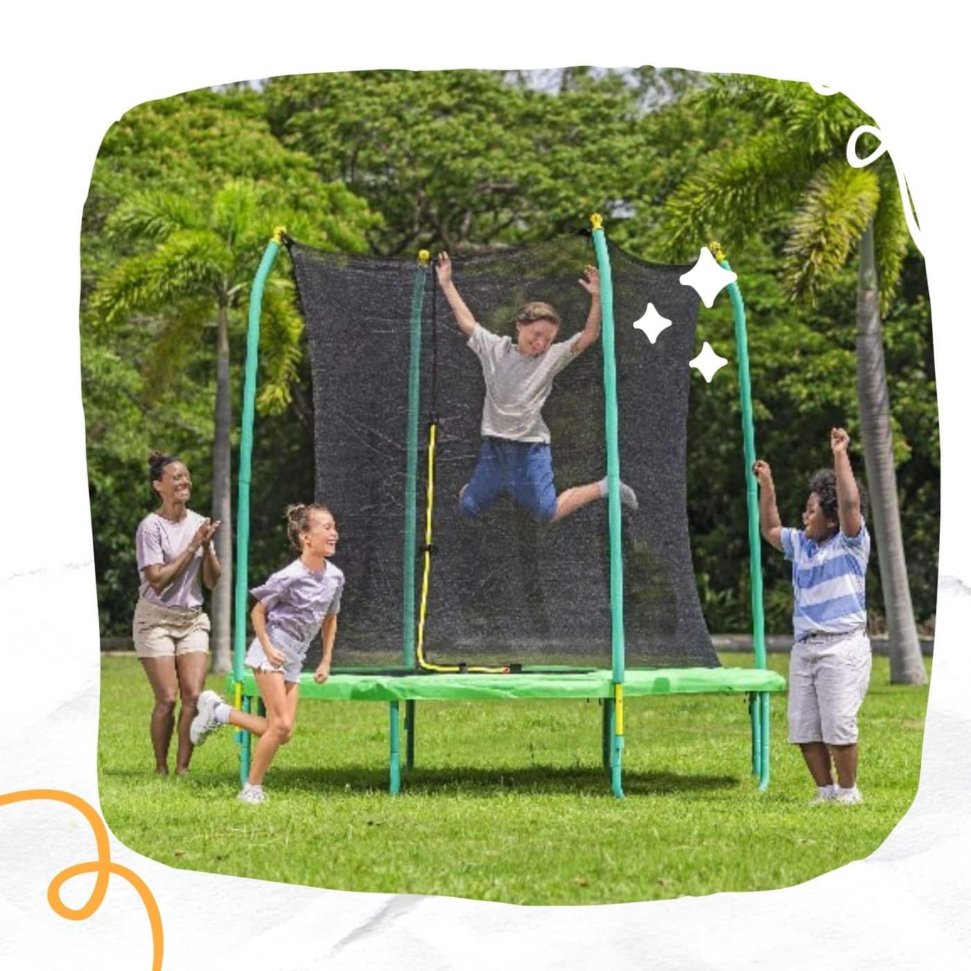 טרמפולינה + סולם 12 פיט ללא קרטון באיסוף עצמי בצבע כחול ( 366 סמ) OSA366_OUTLET מבית Jumpy Jump