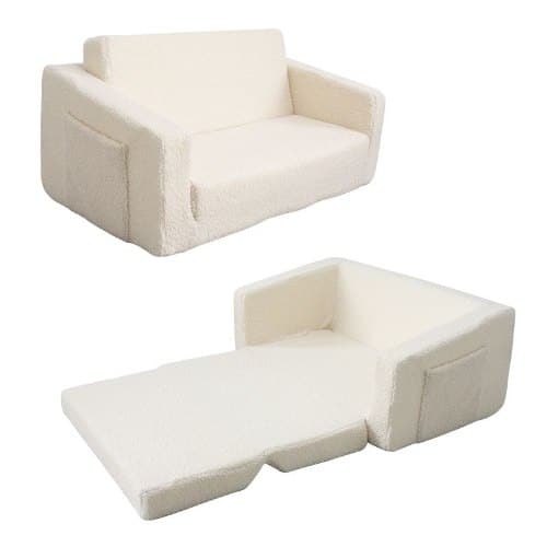 ספה נפתחת לילדים בצבע לבן | דגם SAPAW