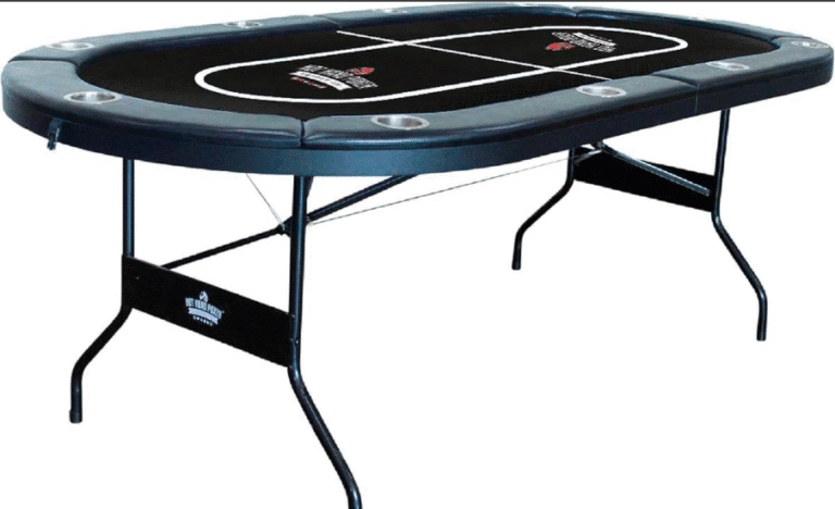 שולחן פוקר אליפטי מתקפל 213 ס"מ HOT HAND POKER בצבע שחור – 815401