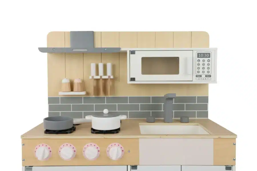 ⁦מטבח מעץ לילדים דגם ולנסיה לבן מקט Valencia2⁩ – תמונה ⁦2⁩