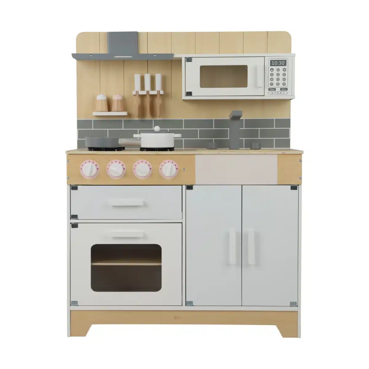 מטבח מעץ לילדים דגם ולנסיה לבן מקט Valencia2 מטבח עץ לילדים דגם ולנסיה