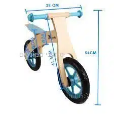 אופני איזון ודחיפה לרכיבה יציבה מעץ לילדים בצבע ירוק