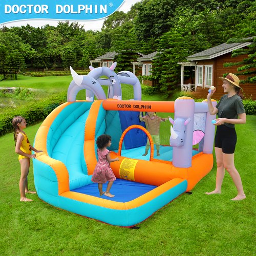מתקן קפיצה מתנפח הקרנפים | W73009 | המקפצה הרטובה | Doctor Dolphin