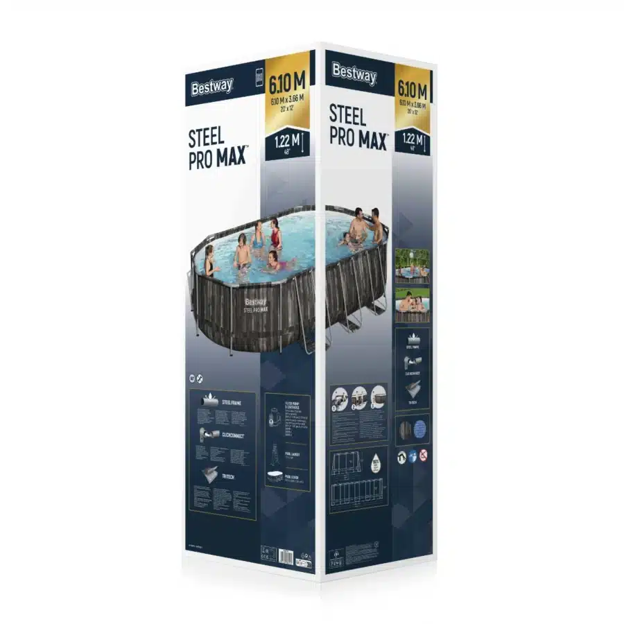 ⁦בריכה אובלית אולטרה +משאבת פילטר 1500+ כיסוי + סולם | 610X366X122 ס"מ| מקט BESTWAY| 5611R⁩ – תמונה ⁦10⁩