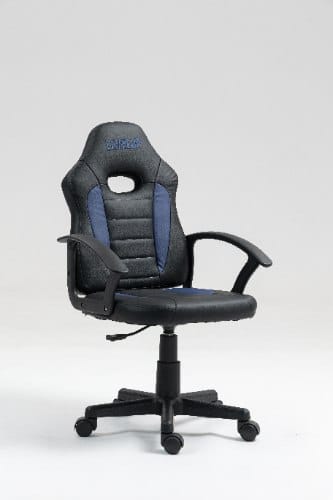 כיסא תלמיד ארגונומי לנוער עם ידיות בצבע שחור וכחול| מקט LEVEL UP| 301A-BBL