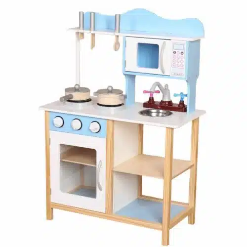 מטבח דוד תכלת מעץ לילדים | מקט W10C404D | בית העץ