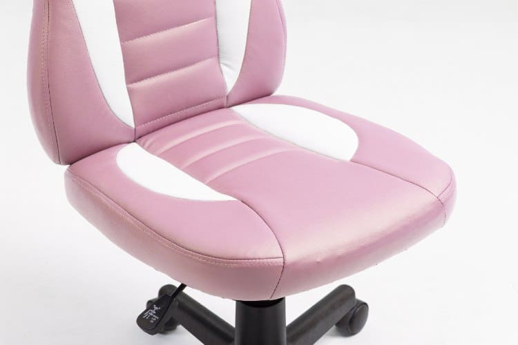 כיסא תלמיד ארגונומי לנוער בצבע ורוד ולבן | מקט LEVEL UP | S301-PW