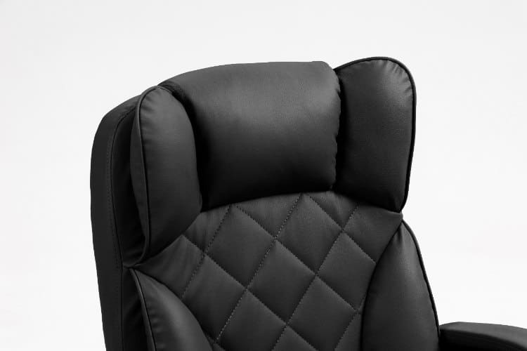 כיסא מנהלים ארגונומי יוקרתי עם ידיות בצבע שחור | מקט E901BLACK