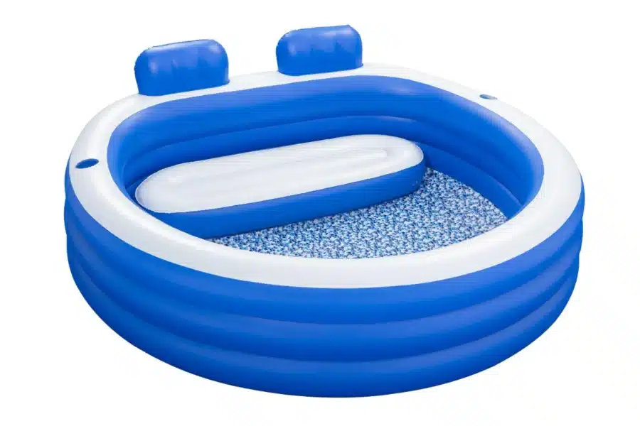 ⁦בריכה משפחתית עגולה + ספסל+ 2 מחזיקי כוסות ומשענת ראש | 2.31X2.19X79 ס"מ⁩ – תמונה ⁦5⁩