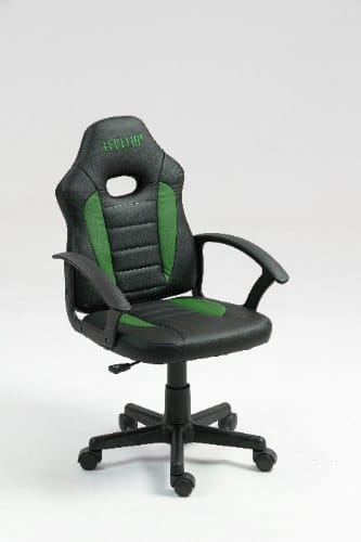 כיסא תלמיד ארגונומי לנוער עם ידיות בצבע שחור וירוק | מק"ט: 301A-BG3 | LEVEL UP