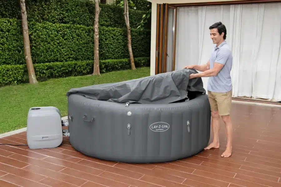 ⁦ג'קוזי מתנפח בייתי סנטוריני | SPA | 216x80| 6001T | SANTORINI HY| Bestway⁩ – תמונה ⁦6⁩