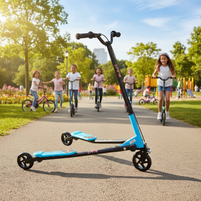 קורקינט סטריטר 3 גלגלים מקצועי בצבע תכלת|מקט streeterB