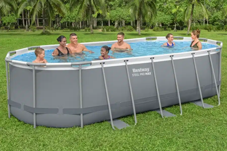 ⁦בריכה אובלית אולטרה + משאבת פילטר 1500 + סולם + כיסוי⁩ – תמונה ⁦12⁩