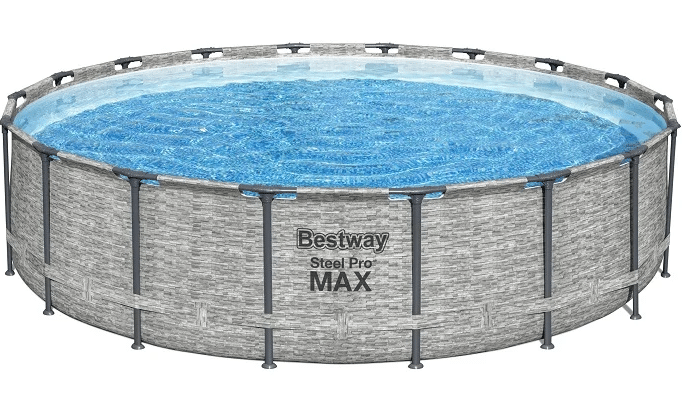 בריכת אולטרה עגולה בריקים+ משאבת פילטר 1500+סולם+כיסוי |549X122| 5618Y|MAX| BESTWAY