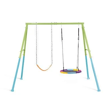 נדנדת שני חלקים נדנדת מושב גמיש ונדנדת צלחת לחצר לילדים|254X235X200 ס"מ| מקט 44125| INTEX