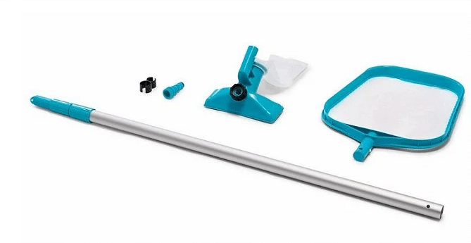 ערכת ניקוין לבריכה הביתית הכוללת שואב+ רשת שטוחה + מוט | מקט 28002| INTEX