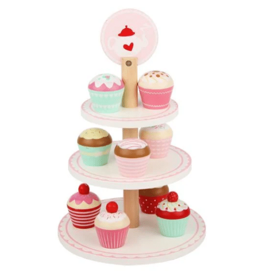 מגש קומות קפקייקס מעץ לילדים | מקט W10D980 | בית העץ
