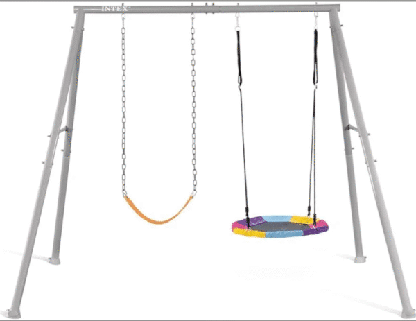 נדנדת שני חלקים נדנדת מושב גמיש ונדנדת צלחת לחצר לילדים|254X235X200 סמ| מקט 44126| INTEX