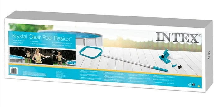 ערכת ניקוין לבריכה הביתית הכוללת שואב+ רשת שטוחה + מוט | מקט 28002| INTEX