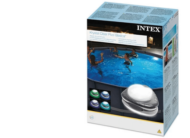 מנורת לד צבעונית מגנטית הנצמדת לקירות הבריכה הביתית | מקט 28698| INTEX