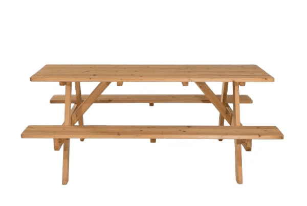 שולחן פיקניק קקל גדול ל 6 אנשים מעץ |70X137.5X73.5 סמ | מקט TB3056