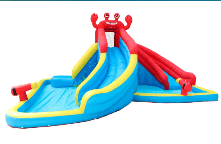 מתקן קפיצה מתנפח עם מים גדול | 63116 | פארק מים החיות |JUMPER | שיכשוכית+מגלשות+קיר טיפוס+מנהרה