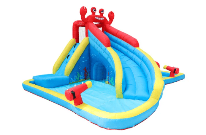 מתקן קפיצה מתנפח עם מים גדול | 63116 | פארק מים החיות |JUMPER | שיכשוכית+מגלשות+קיר טיפוס+מנהרה