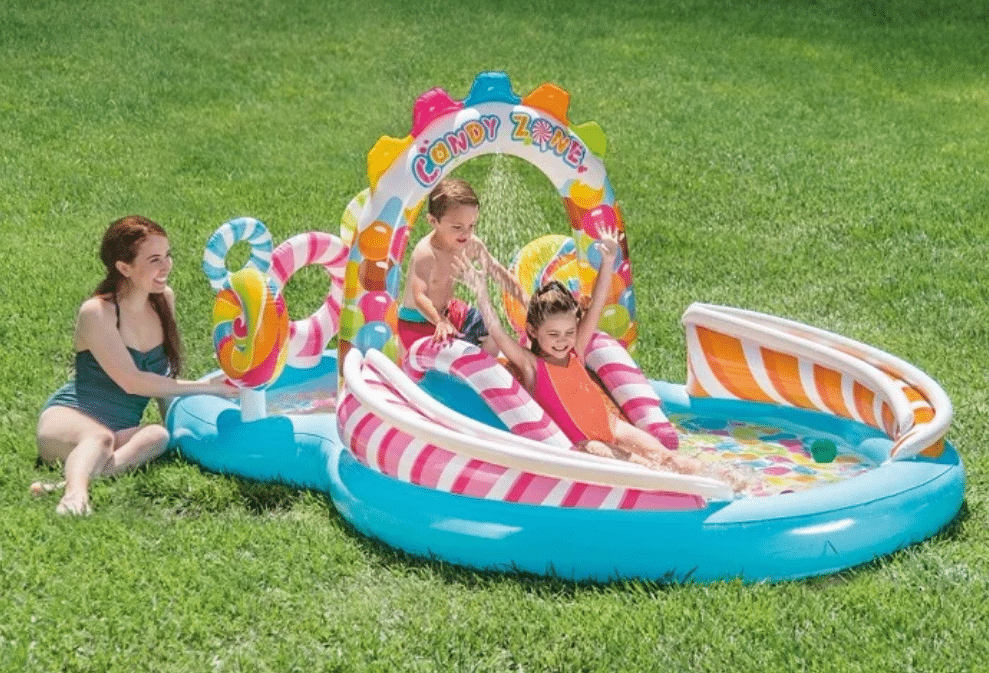 בריכת מתנפחת לילדים | טירת הסוכריות (295X191X130 סמ) INTEX
