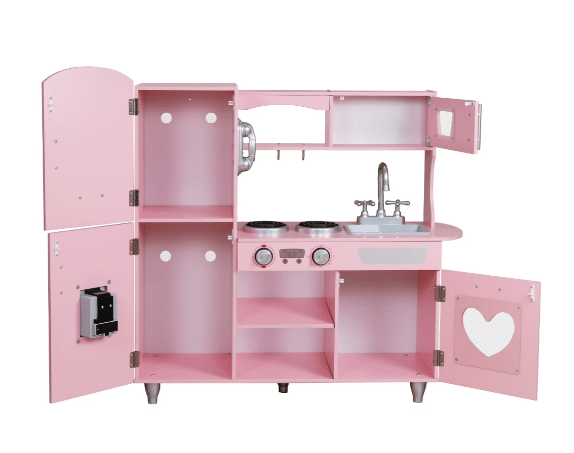 מטבח איילת ורוד מעץ לילדים W10C566