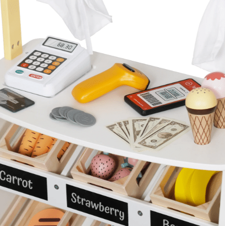 דוכן שוק מעץ לילדים W10A232