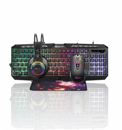 סט הגיימינג האולטימטיבי מקלדת אוזניות עכבר ומשטח XSTRIKE-ME-CMX-410